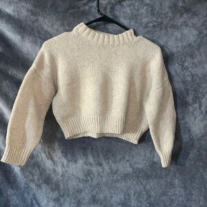 Cozy Cream Women's Cropped Sweater